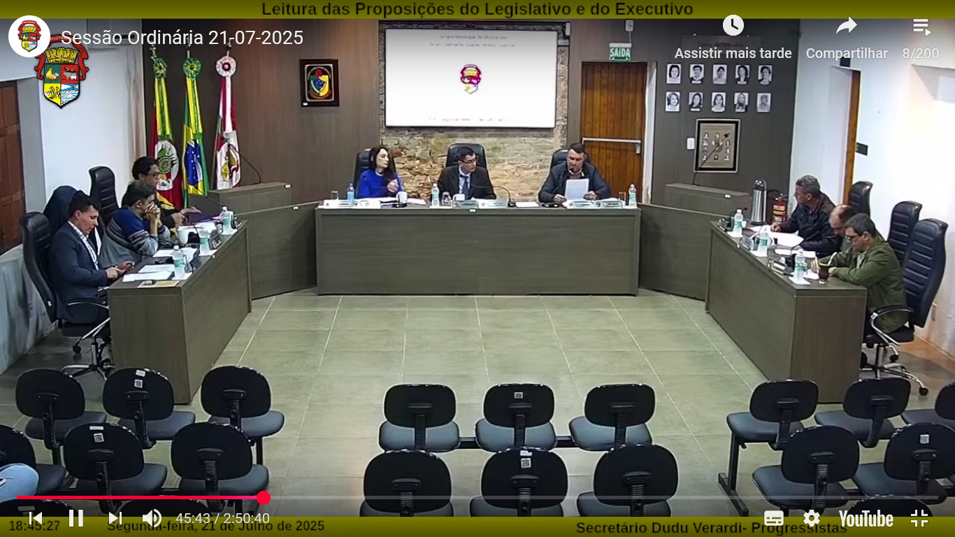 Resumo da Sessão Ordinária de 21 de julho de 2025