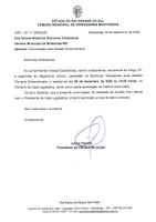 Convocação aos Vereadores para Sessão Extraordinária no dia 09/12/2025